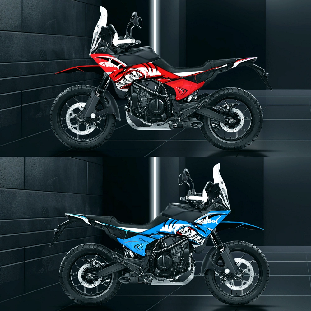 Dual Tone Shark Edition Full Body Sticker for Adventure 250/390 X | Premium Gloss Vinyl with FPF (Fade Protection Film), Waterproof, Precut Sticker, Pack of 1